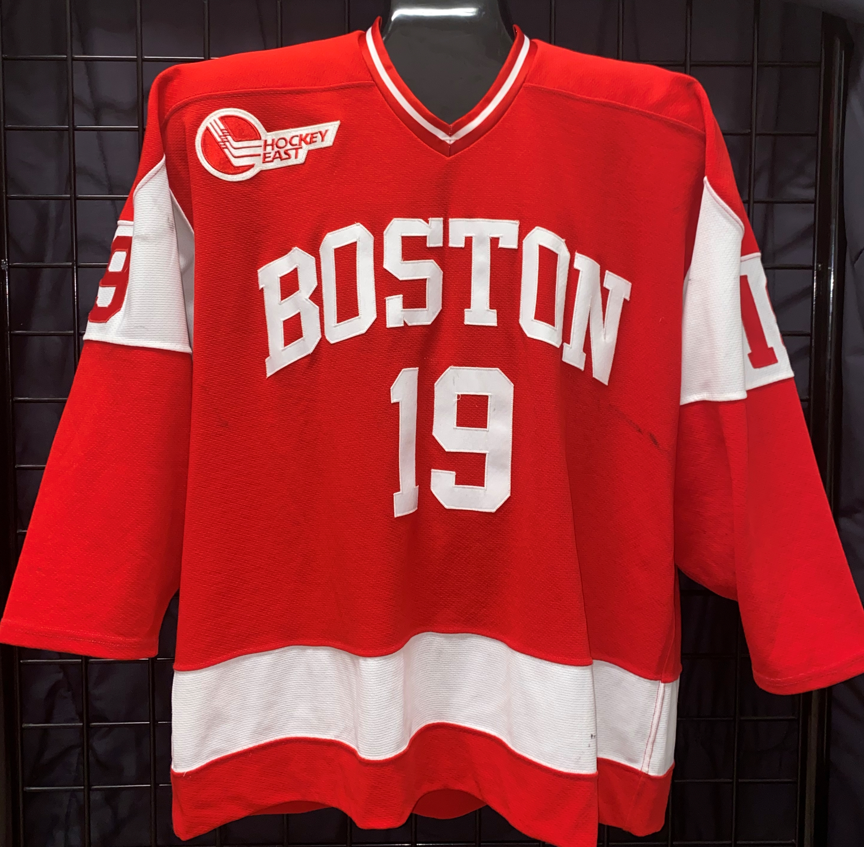 2001-02 Ryan Whitney Game Worn Boston University Jersey. Hockey, Lot  #83841